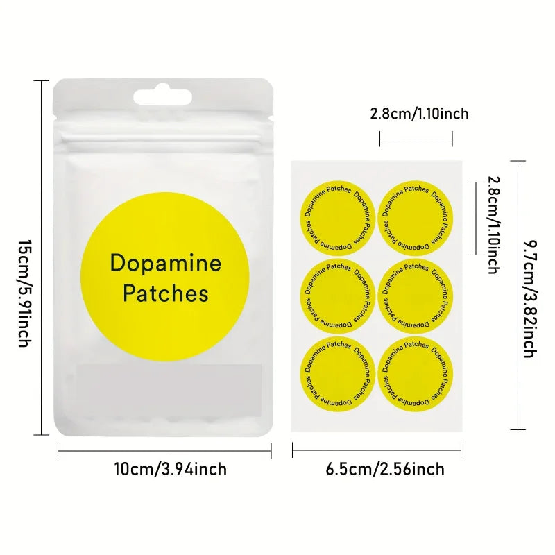 30Pcs Dopamine Patches for Instant Mood & Focus - Dopamine Boosters, Local Heating, Mental Wellness, Beige-Friendly Body