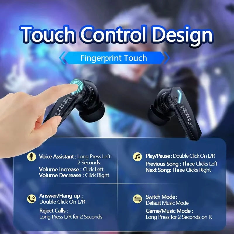 Lenovo GM2 Pro Wireless Gaming Earbuds – Low-Latency Bluetooth TWS with Mic