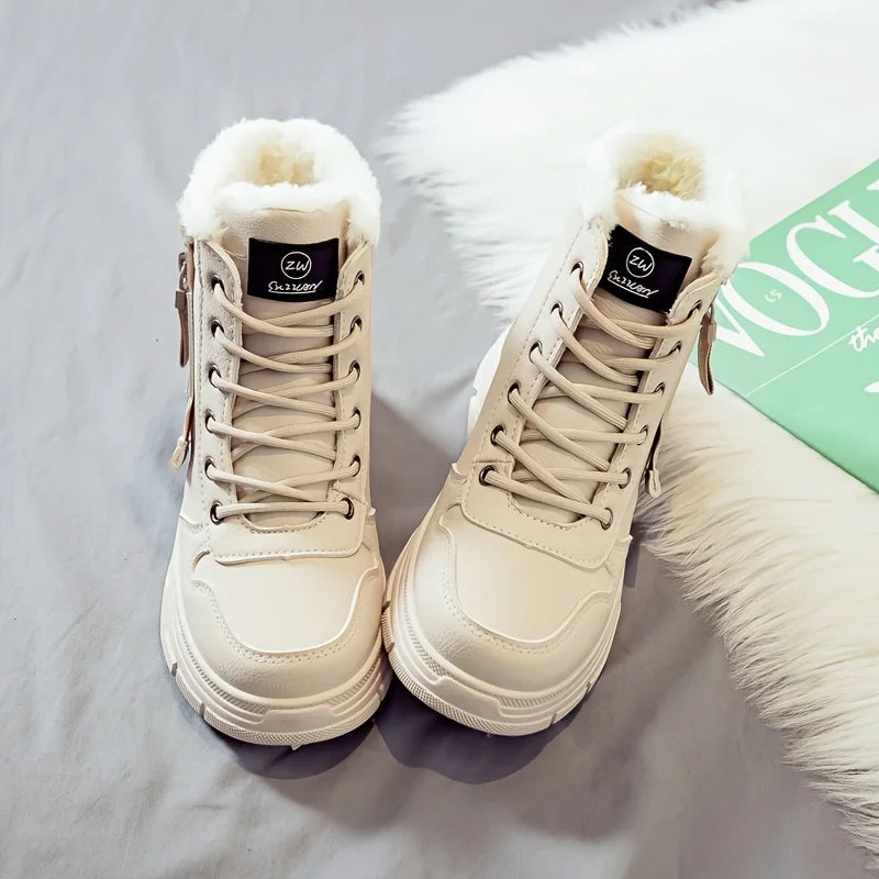 Women'S Ankle Boot, Short Boot, Winter Boot with Thick Lining and Insulation, Stylish and Versatile, Thick-Soled Winter Boot