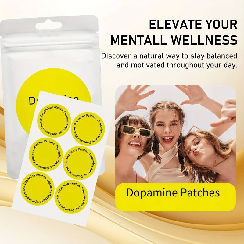 30Pcs Dopamine Patches for Instant Mood & Focus - Dopamine Boosters, Local Heating, Mental Wellness, Beige-Friendly Body