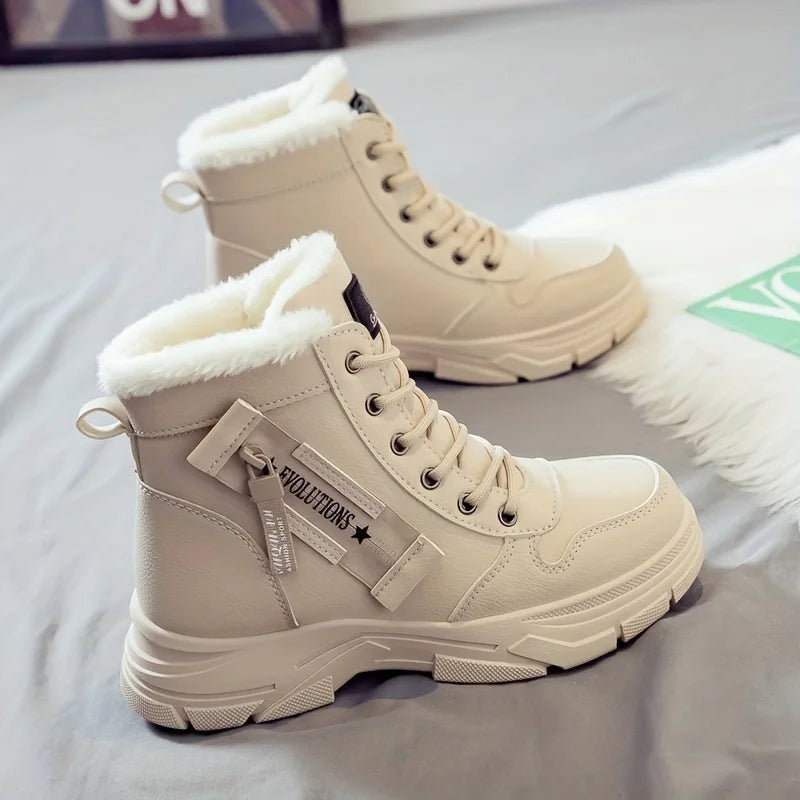 Women'S Ankle Boot, Short Boot, Winter Boot with Thick Lining and Insulation, Stylish and Versatile, Thick-Soled Winter Boot