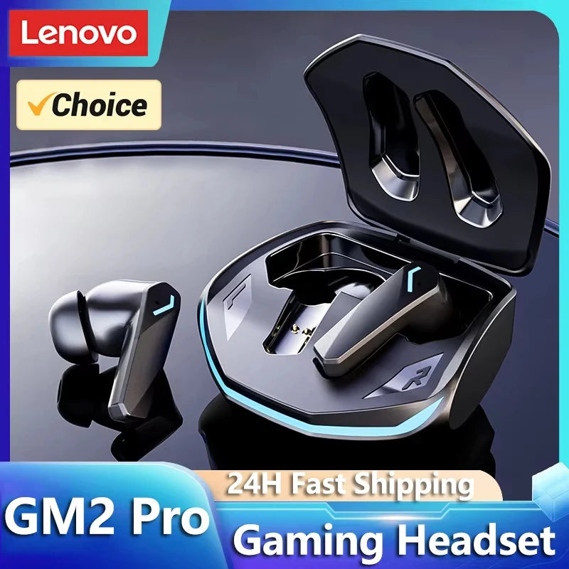 Lenovo GM2 Pro Wireless Gaming Earbuds – Low-Latency Bluetooth TWS with Mic