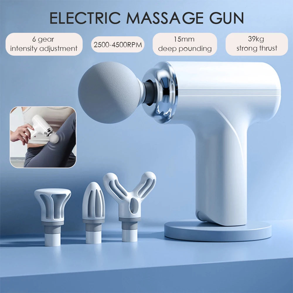 USB Portable Electric Massage Gun Mini Fascia Gun High Frequency Vibration Body Massage Gun Muscle Relaxation Fascia Masajeador