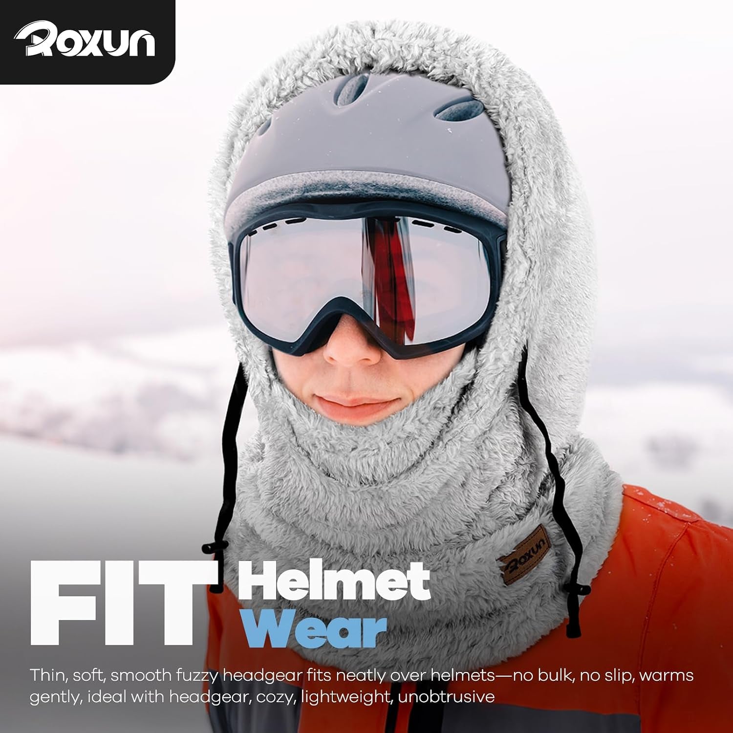 Ski Mask Fleece Balaclava, Windproof Face Mask Winter Warm Neck Cover
