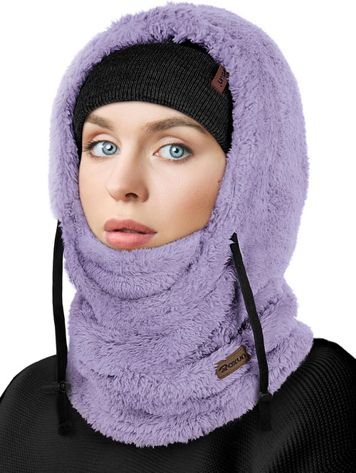 Ski Mask Fleece Balaclava, Windproof Face Mask Winter Warm Neck Cover
